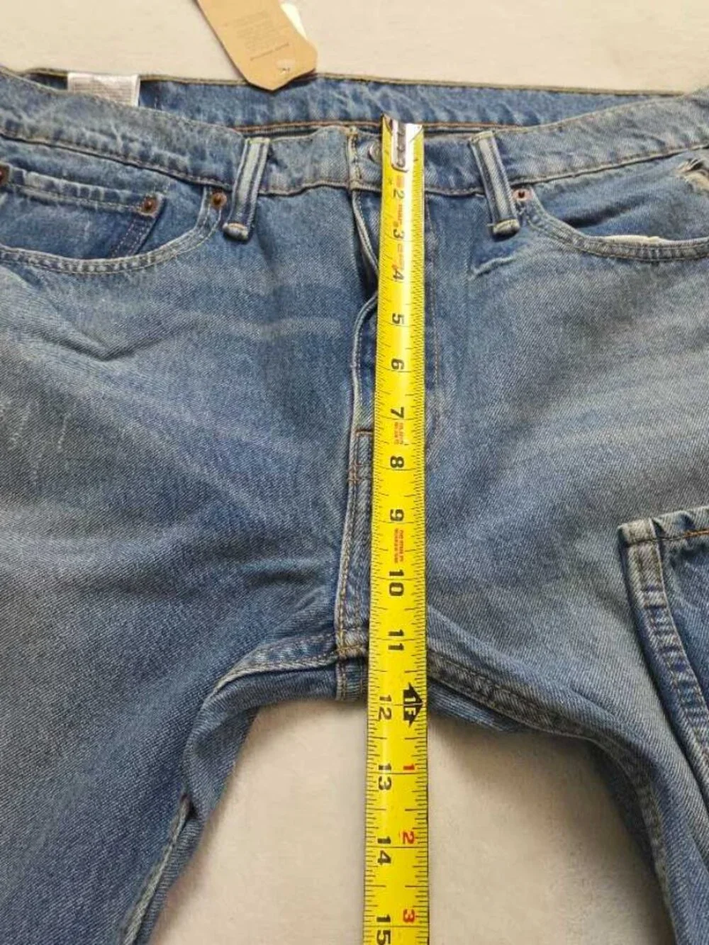 New 36x34 Levi's 502 regular taper Warp Stretch ripped jeans in Broom Tree Denim